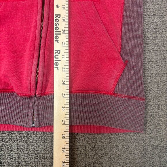 Roxy Zip Up Hoodie Medium Cotton Blend Waffle Knit Sweatshirt Pockets Casual Y2K - Picture 6 of 16